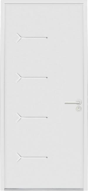 Porte d'entrée parement acier